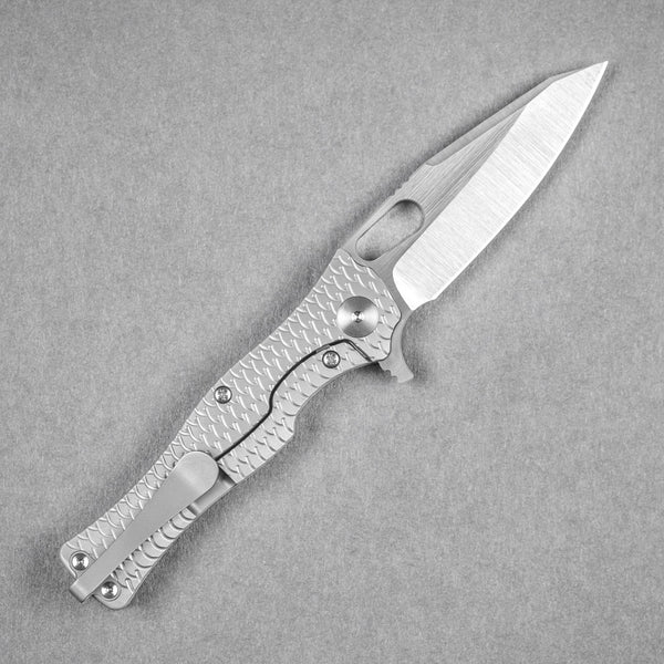 Pre - Order: URBAN Castellan - Satin Magnacut & Bead Blast Titanium w/ Dragon Scale - URBAN EDC®