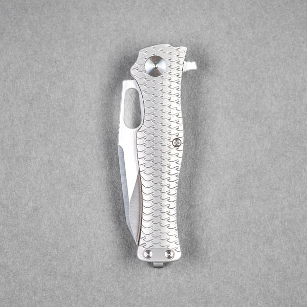 Pre - Order: URBAN Castellan - Satin Magnacut & Bead Blast Titanium w/ Dragon Scale - URBAN EDC®