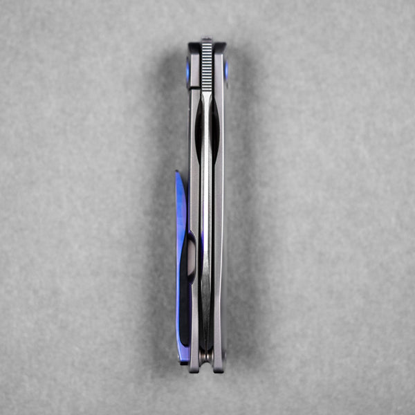 Pre - Order: URBAN Chimarra - Satin Magnacut & Titanium w/ Blurple Accents - URBAN EDC®