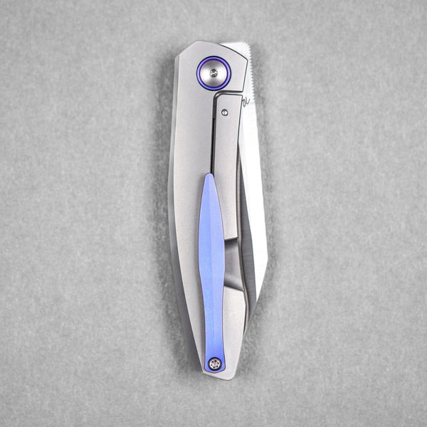 Pre - Order: URBAN Chimarra - Satin Magnacut & Titanium w/ Blurple Accents - URBAN EDC®