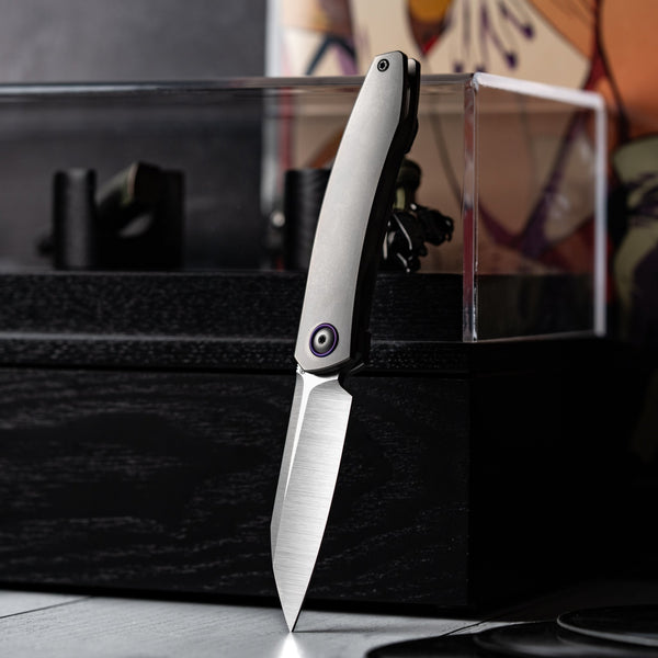 Pre - Order: URBAN Chimarra - Satin Magnacut & Titanium w/ Blurple Accents - URBAN EDC®