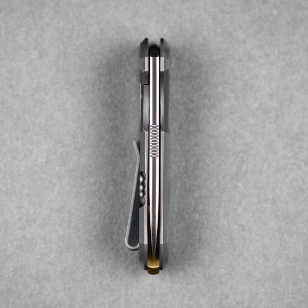 Pre - Order: URBAN Jib - Satin Vanax & Titanium Framelock w/ Bronze Backspacer - URBAN EDC®