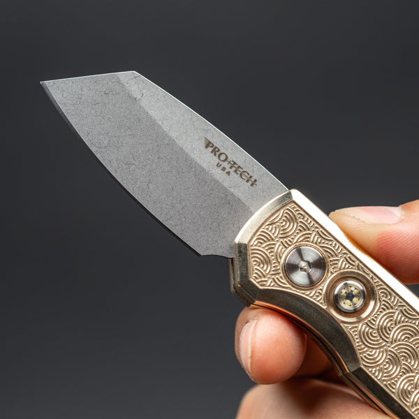 Pro - Tech Knives Seigaiha Runt 5 - Magnacut & Bronze (Limited & Custom) - URBAN EDC®