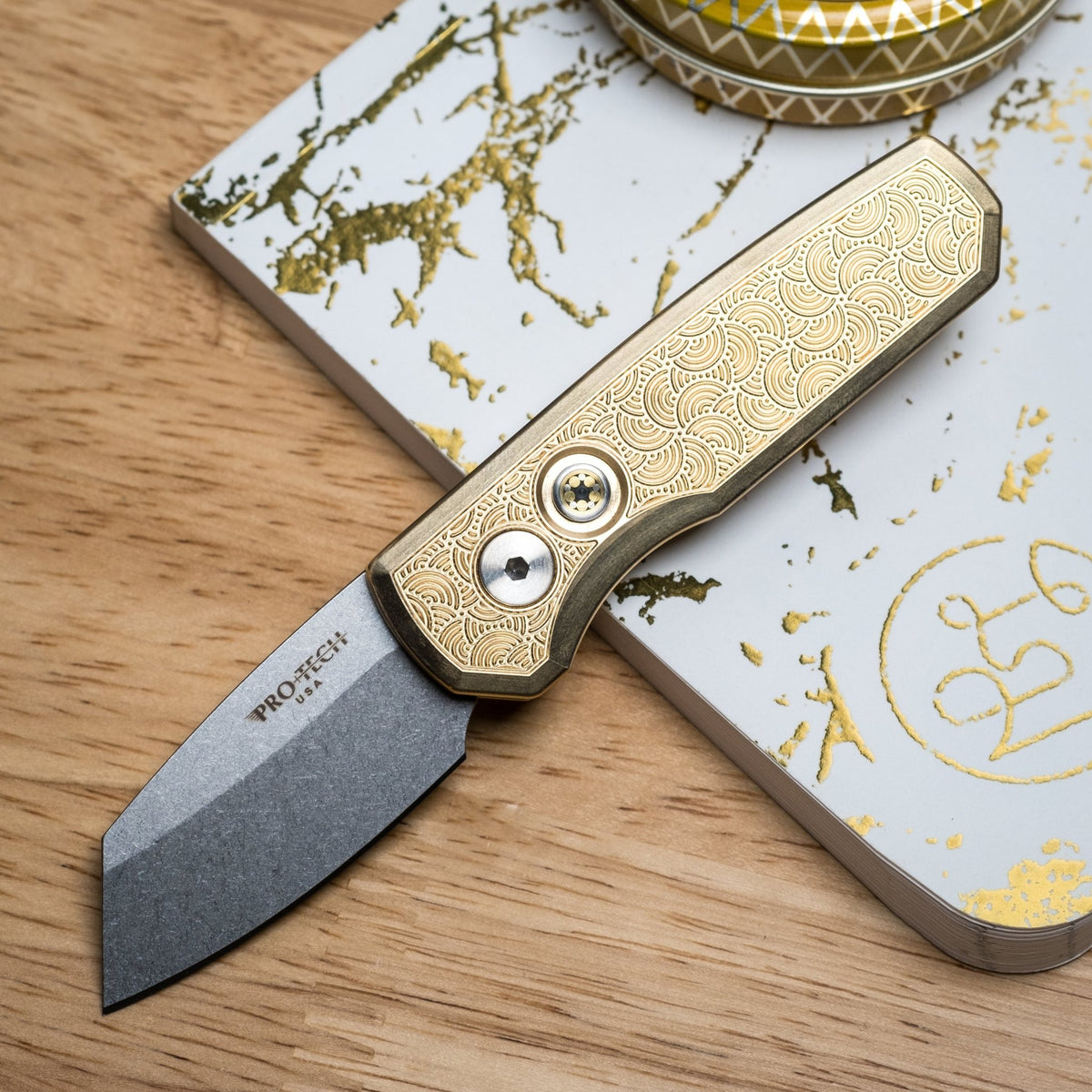 Pro - Tech Knives Seigaiha Runt 5 - Magnacut & Bronze (Limited & Custom) - URBAN EDC®
