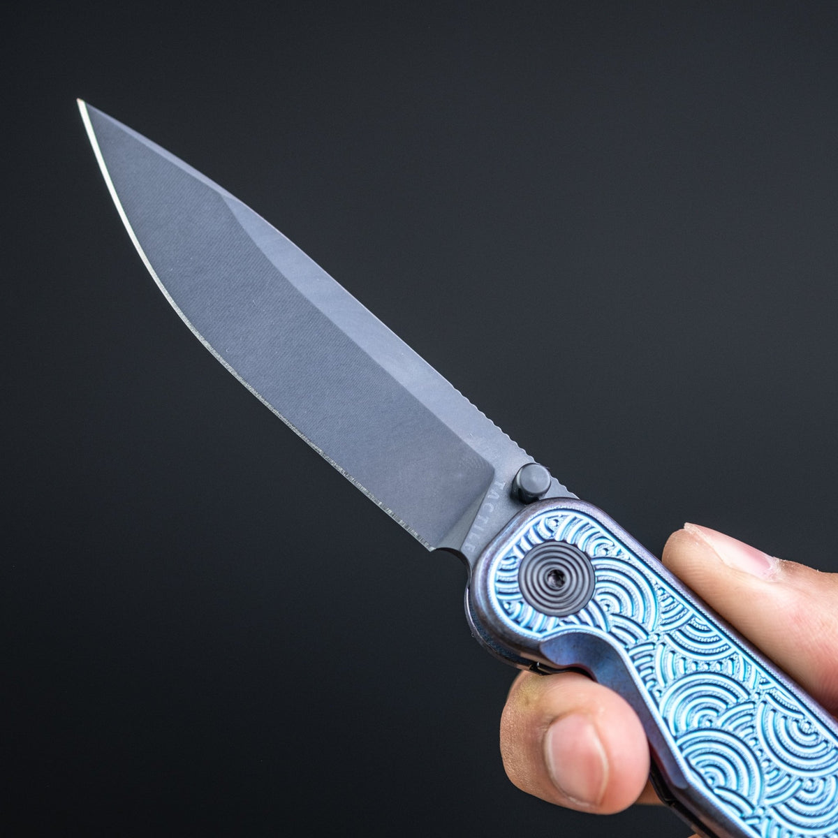 Tactile Knife Co. Rockwall Thumbstud - Blurple & DLC Seigaiha (Exclusive) - URBAN EDC®