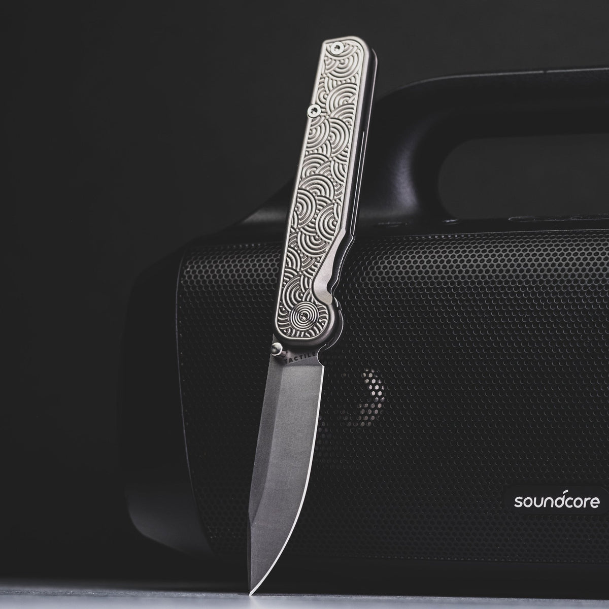 Tactile Knife Co. Rockwall Thumbstud - Darkwash Seigaiha (Exclusive) - URBAN EDC®