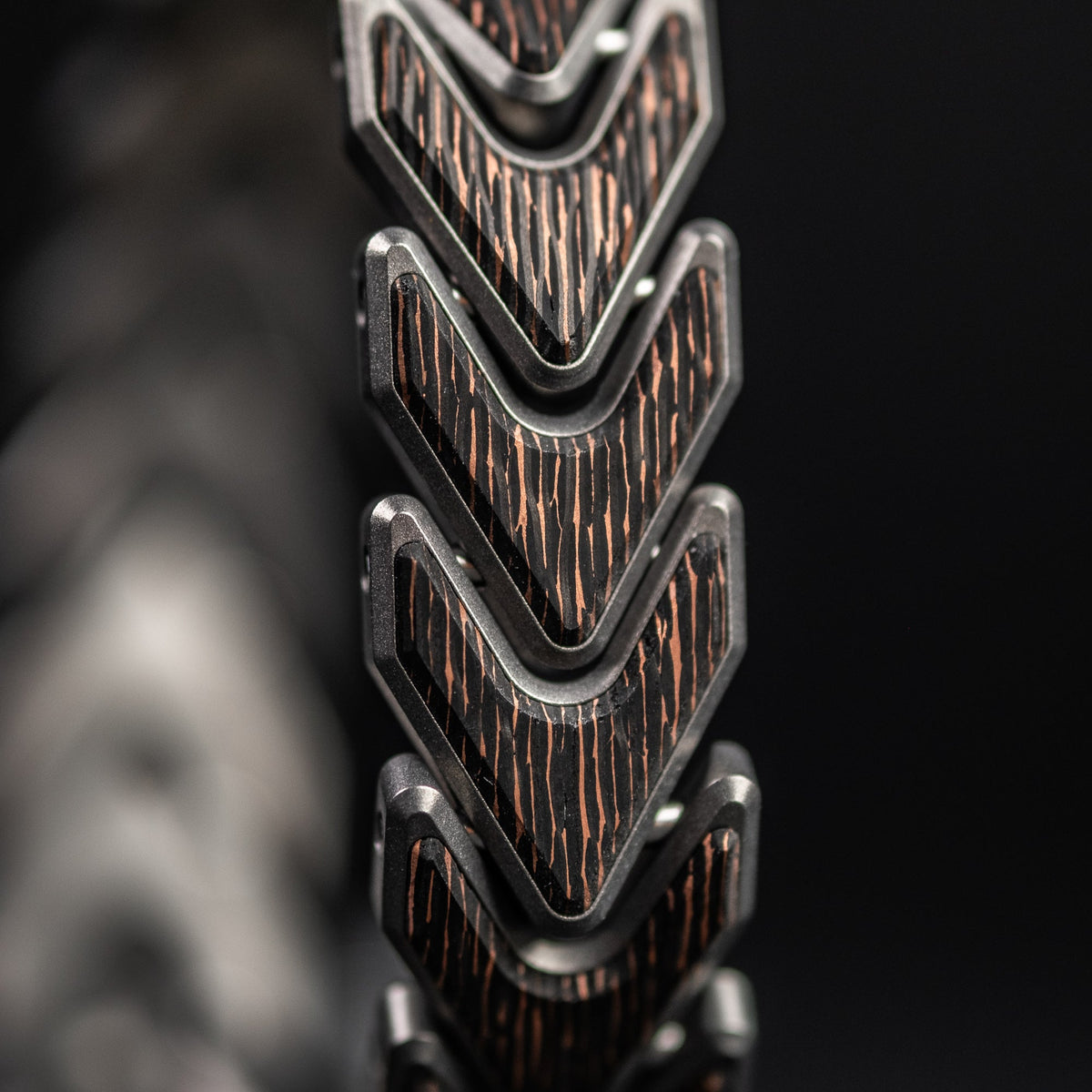 Tomas Makes Vector Bracelet - Titanium w/ Dark Matter Raindrop Copper Carbon Fiber (Custom) - URBAN EDC®