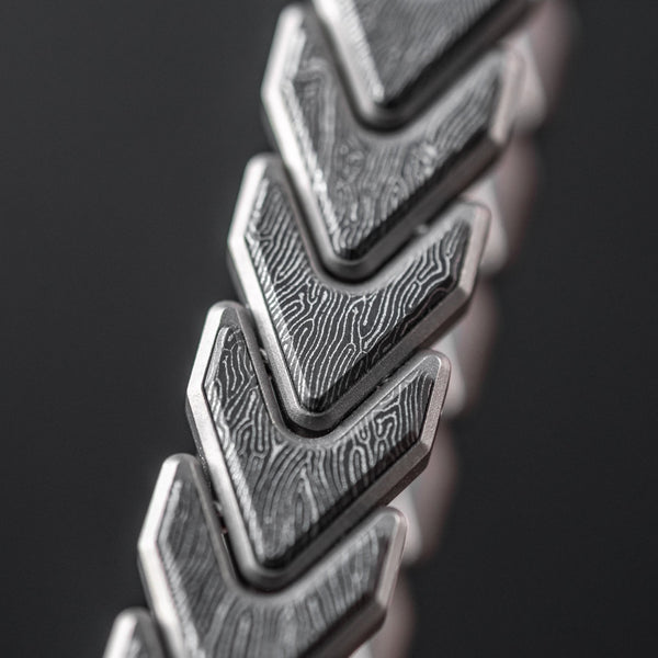 Tomas Makes Vector Bracelet - Titanium w/ Space Coral Stainless Carbon Fiber (Custom) - URBAN EDC®