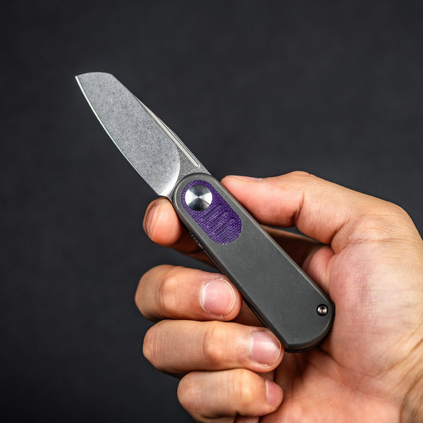 URBAN Baby Barlow - Titanium & Purple G10 - URBAN EDC®