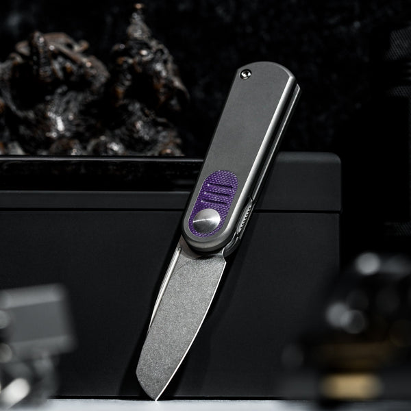 URBAN Baby Barlow - Titanium & Purple G10 - URBAN EDC®