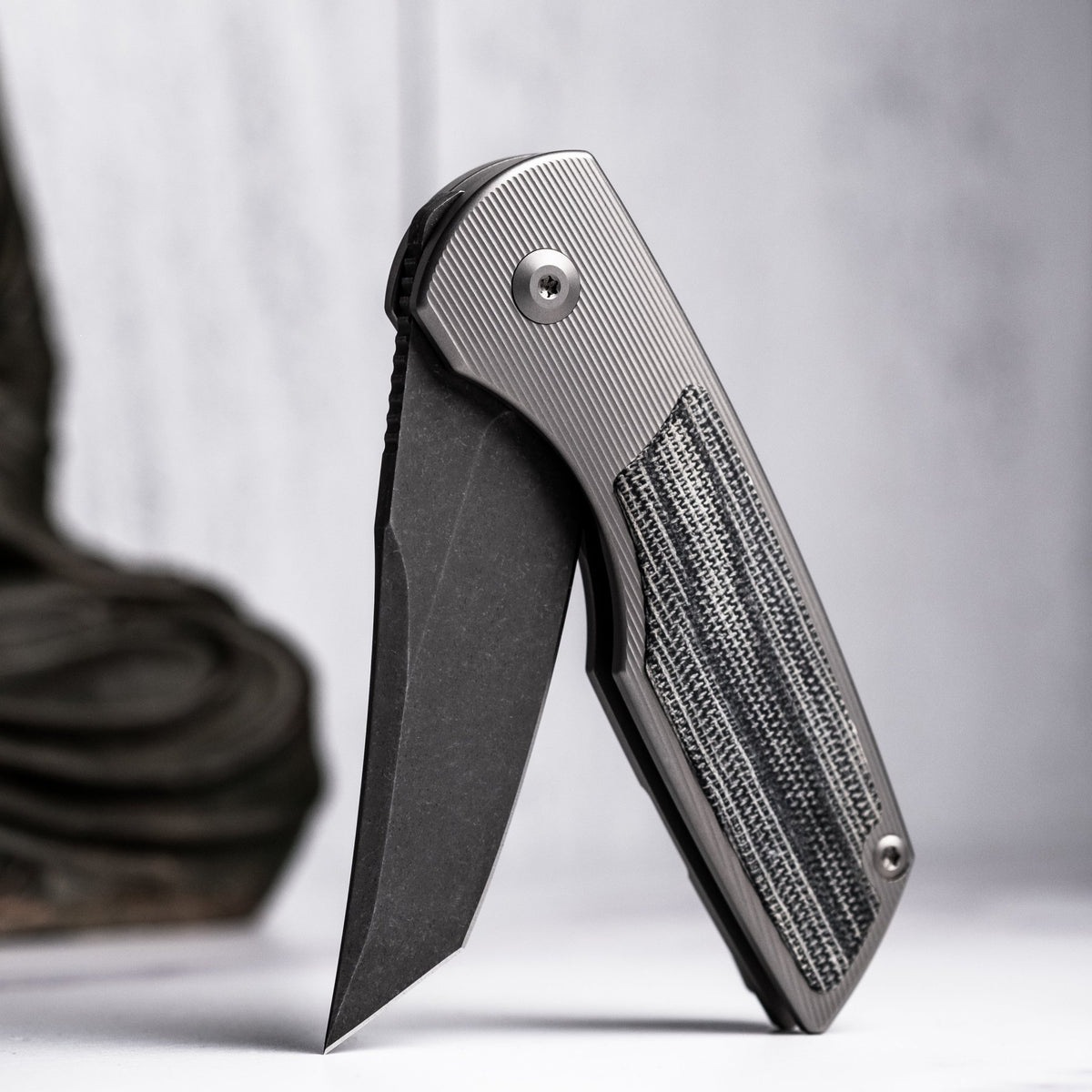 URBAN Delta - Black Micarta & Acid - Etched Finish (Limited Run) - URBAN EDC®