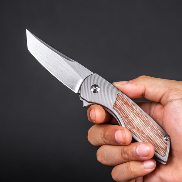 URBAN Delta - Brown Micarta & Hand - Rubbed Finish (Limited Run) - URBAN EDC®