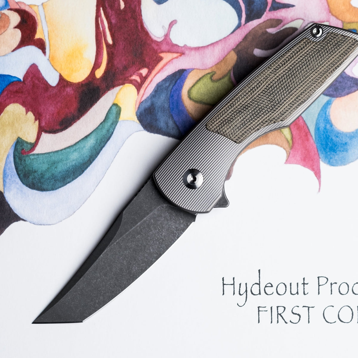 URBAN Delta - Green Micarta & Acid - Etched Finish (Limited Run) - URBAN EDC®