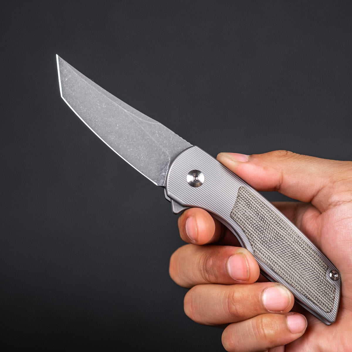 URBAN Delta - Green Micarta & Acid - Etched Finish (Limited Run) - URBAN EDC®