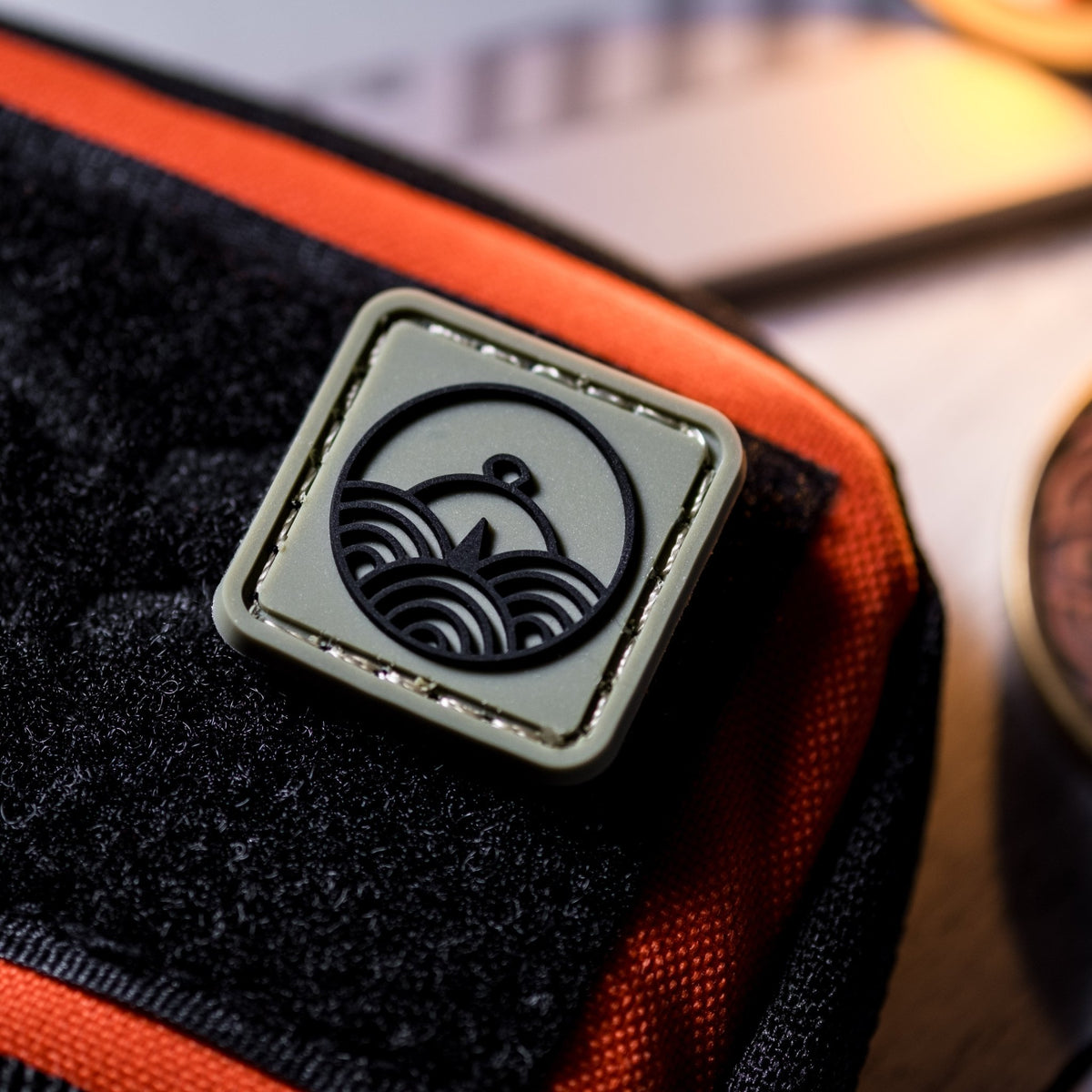 URBAN EDC® Compass Seigaiha RE Patch - Black on OD Green (Limited Edition) - URBAN EDC®