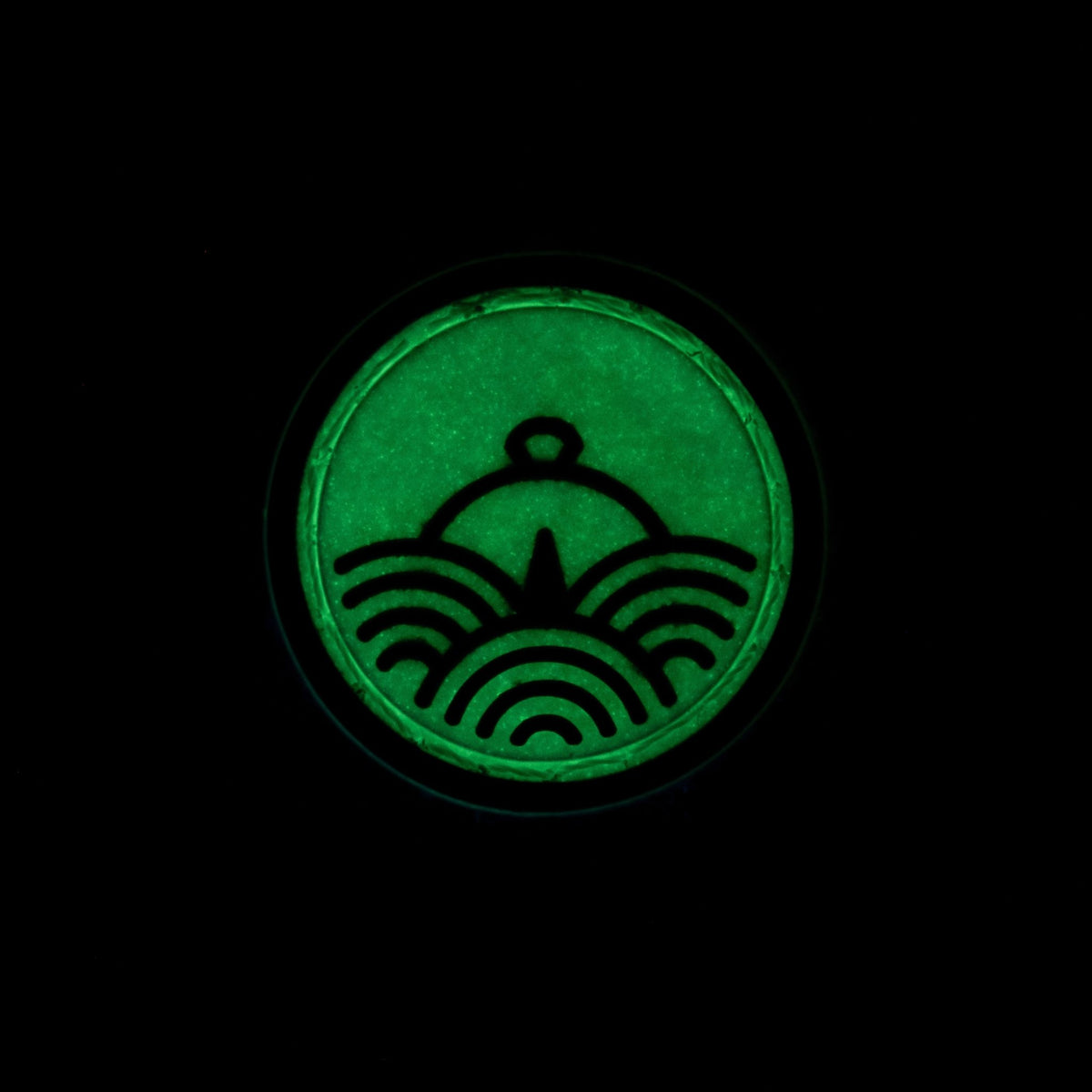 URBAN EDC® Compass Seigaiha Round RE Patch - Black on White (Limited Edition) - URBAN EDC®