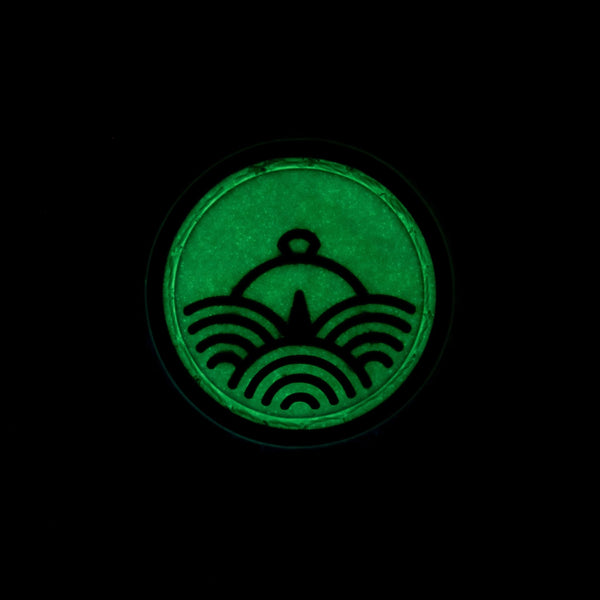 URBAN EDC® Compass Seigaiha Round RE Patch - Black on White (Limited Edition) - URBAN EDC®