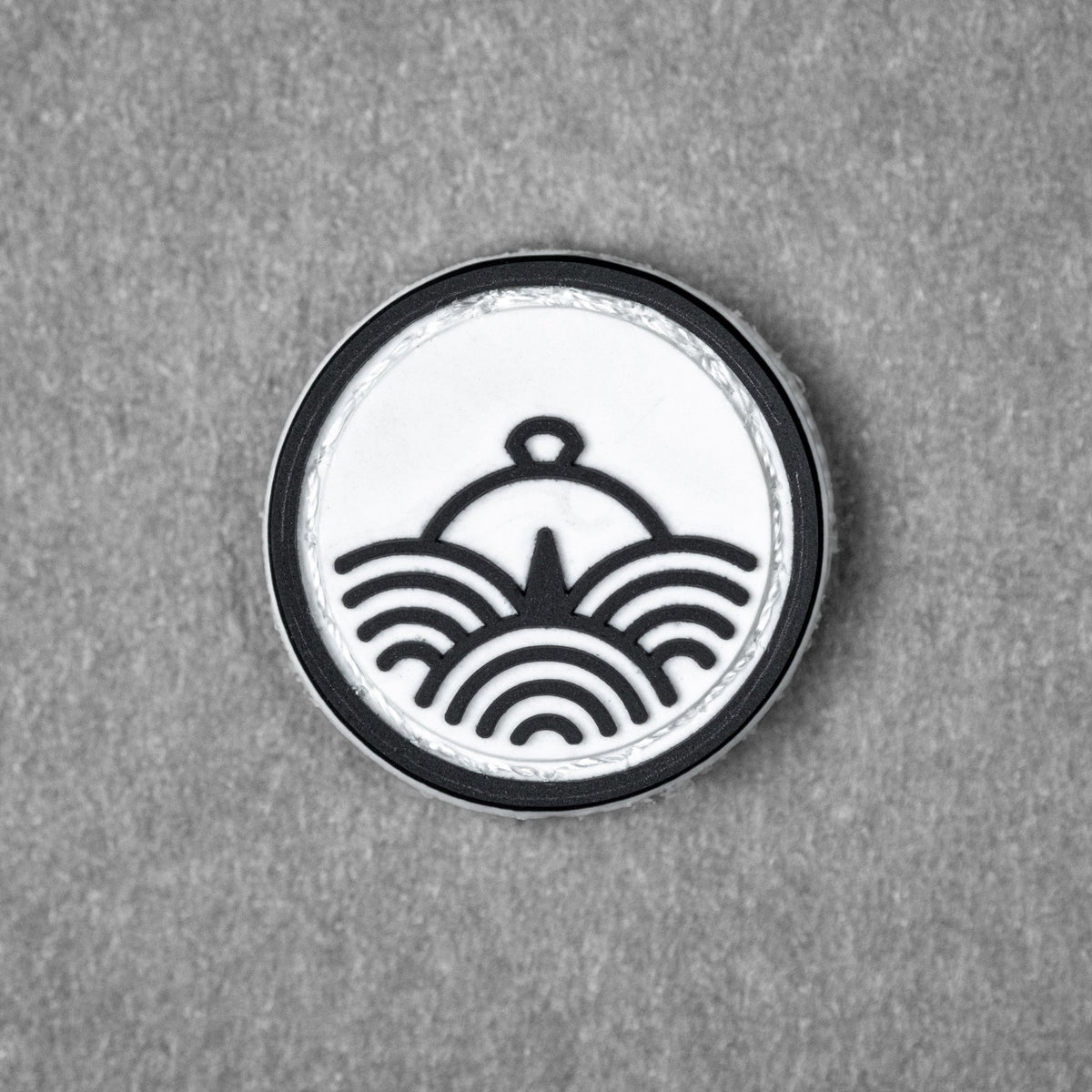 URBAN EDC® Compass Seigaiha Round RE Patch - Black on White (Limited Edition) - URBAN EDC®