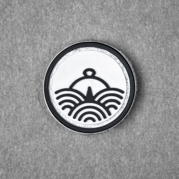 URBAN EDC® Compass Seigaiha Round RE Patch - Black on White (Limited Edition) - URBAN EDC®