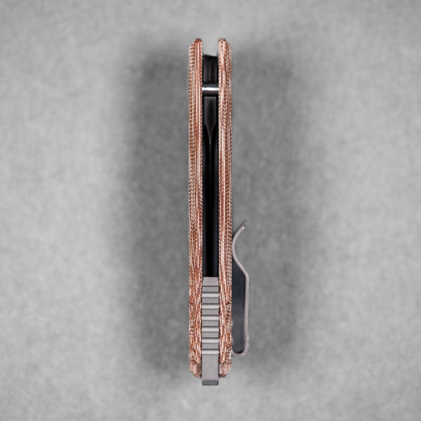 URBAN F5.5 - Acid - Etched Magnacut & Natural Brown Micarta - URBAN EDC®