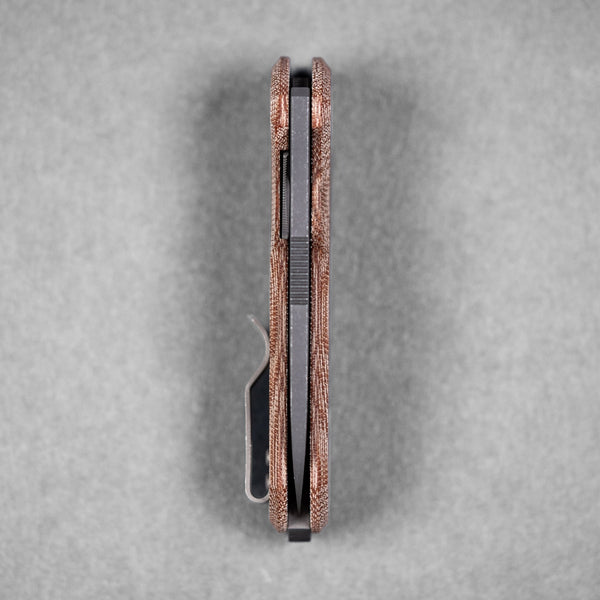 URBAN F5.5 - Acid - Etched Magnacut & Natural Brown Micarta - URBAN EDC®