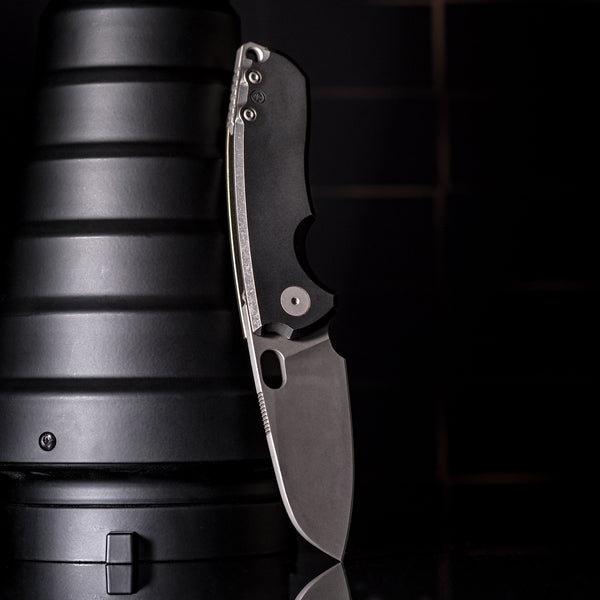 URBAN F5.5 - Antiqued Bronze w/ Anchor Stamp & Acid - Etched Magnacut - URBAN EDC®