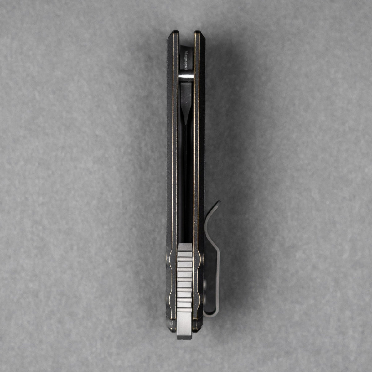 URBAN F5.5 - Antiqued Bronze w/ Anchor Stamp & Acid - Etched Magnacut - URBAN EDC®