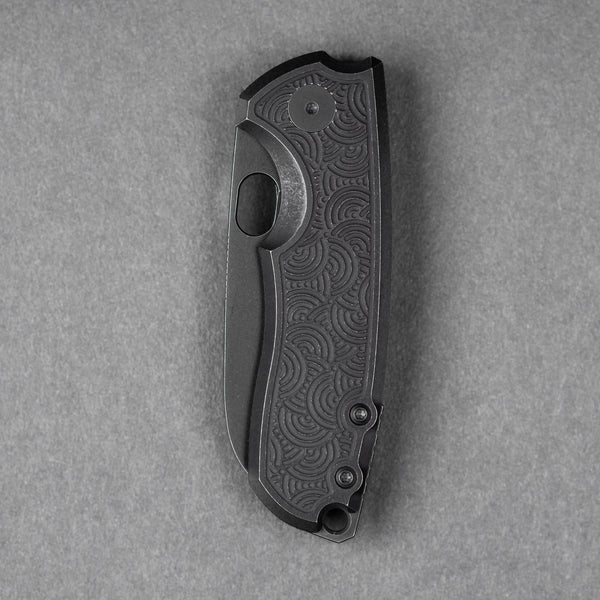 URBAN F5.5 - Blackwashed Chaos Seigaiha Titanium w/ Blackwashed Magnacut - URBAN EDC®