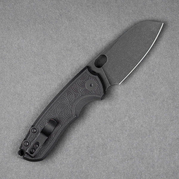 URBAN F5.5 - Blackwashed Chaos Seigaiha Titanium w/ Blackwashed Magnacut - URBAN EDC®