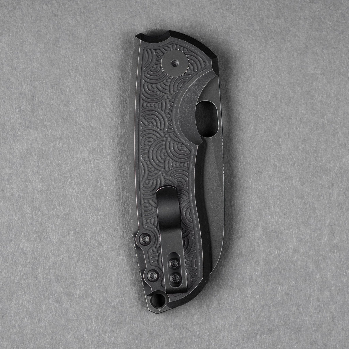URBAN F5.5 - Blackwashed Chaos Seigaiha Titanium w/ Blackwashed Magnacut - URBAN EDC®