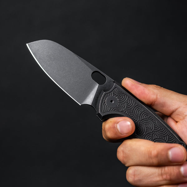 URBAN F5.5 - Blackwashed Chaos Seigaiha Titanium w/ Blackwashed Magnacut - URBAN EDC®