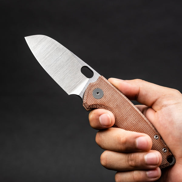 URBAN F5.5 - Brown Micarta & Satin Magnacut - URBAN EDC®
