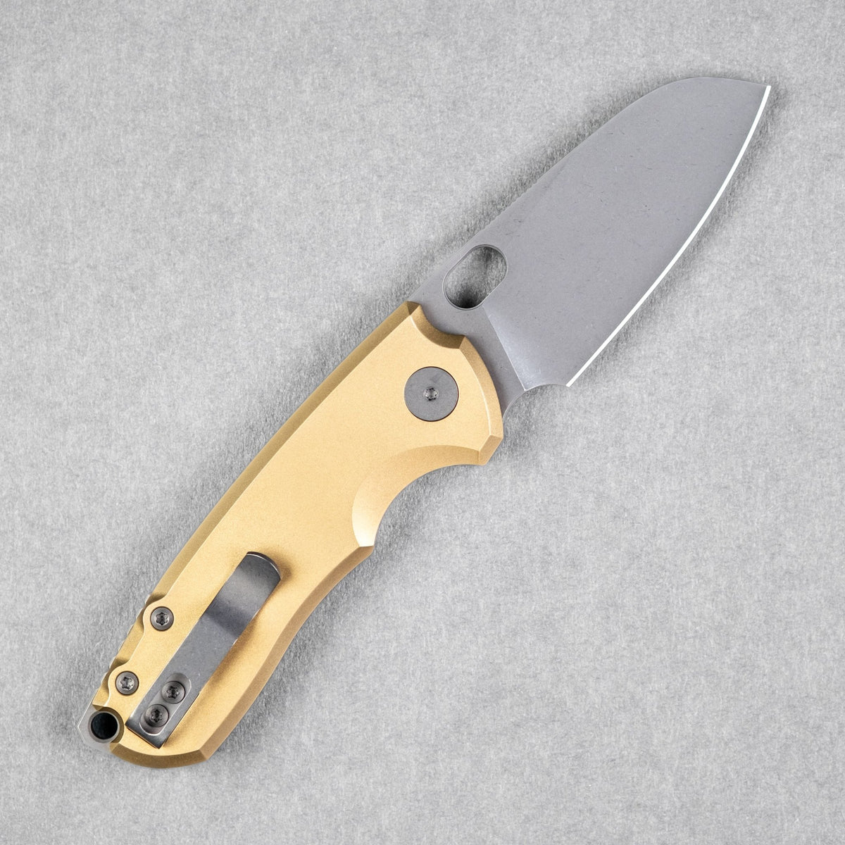 URBAN F5.5 - Darkwashed Magnacut & Blasted Brass w/ Anchor Stamp - URBAN EDC®