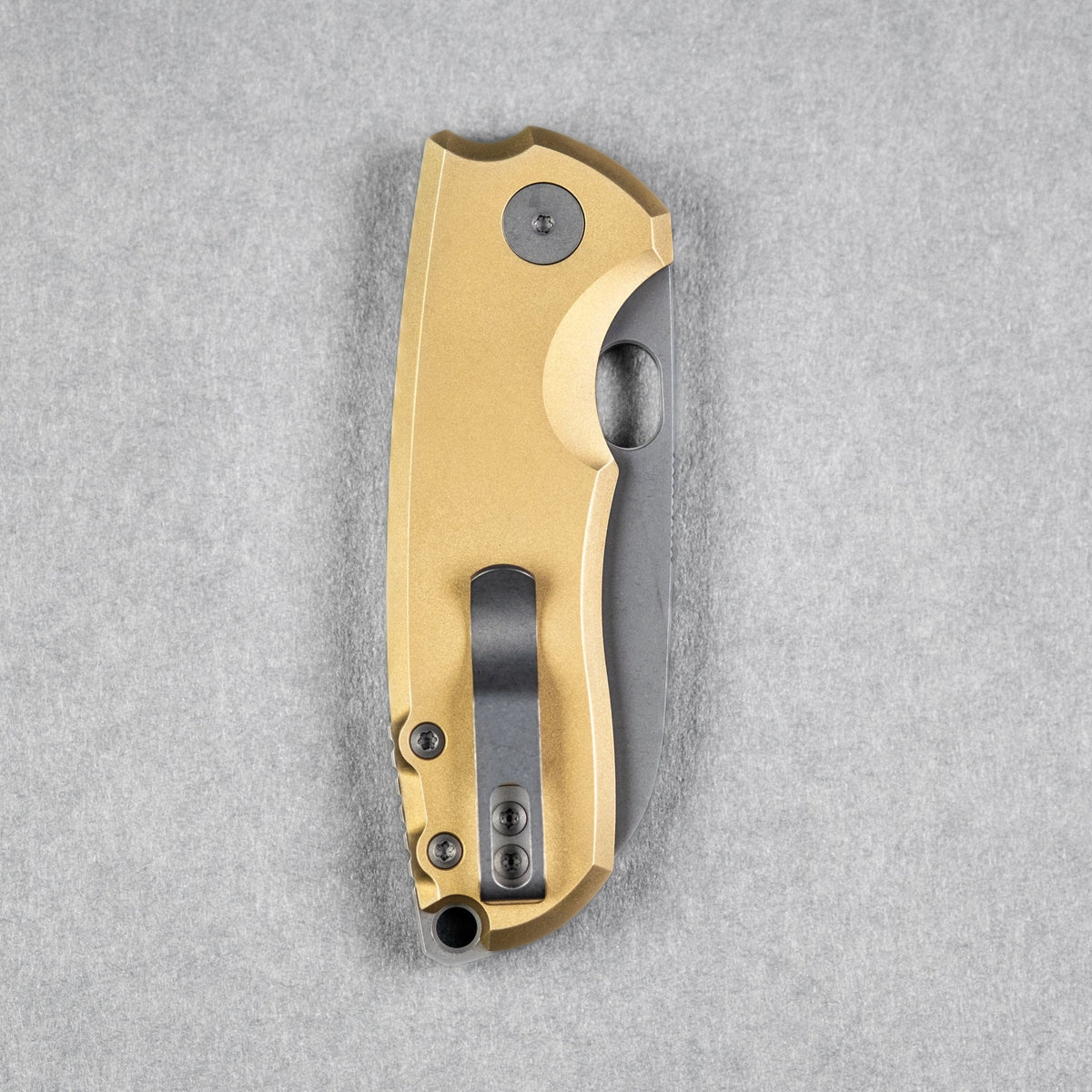 URBAN F5.5 - Darkwashed Magnacut & Blasted Brass w/ Anchor Stamp - URBAN EDC®