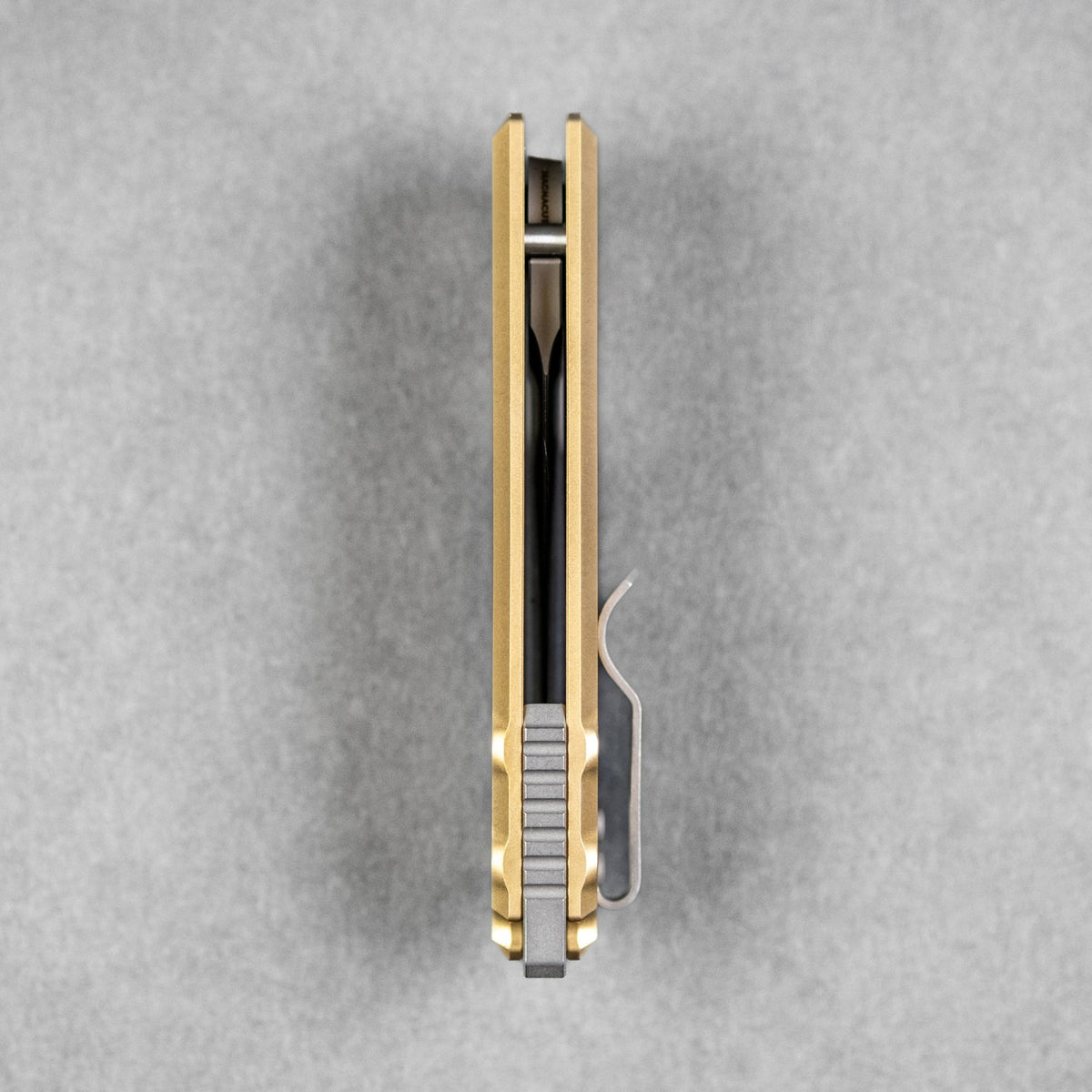URBAN F5.5 - Darkwashed Magnacut & Blasted Brass w/ Anchor Stamp - URBAN EDC®