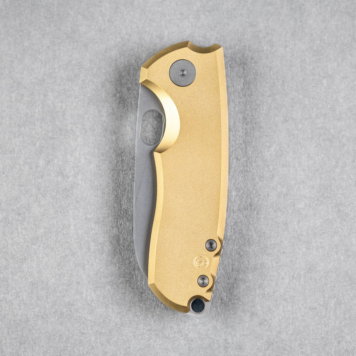 URBAN F5.5 - Darkwashed Magnacut & Blasted Brass w/ Anchor Stamp - URBAN EDC®