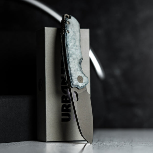 URBAN F5.5 - Darkwashed Magnacut & Blue Denim Micarta - URBAN EDC®