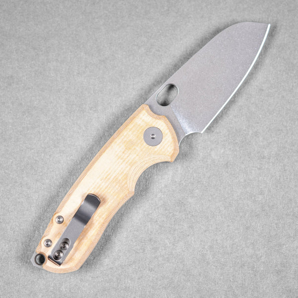 URBAN F5.5 - Fine Stonewashed Magnacut & Natural Linen Micarta - URBAN EDC®