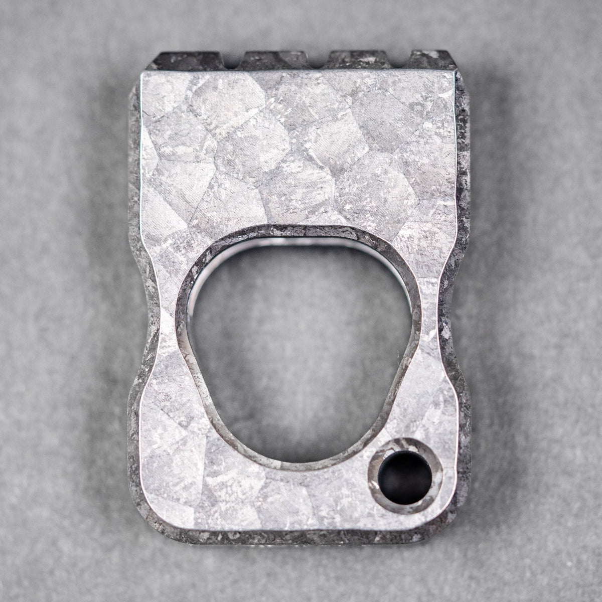 URBAN Fist Bump Bottle Opener - Stonewashed Crystal Titanium w/ Hammered Texture - URBAN EDC®