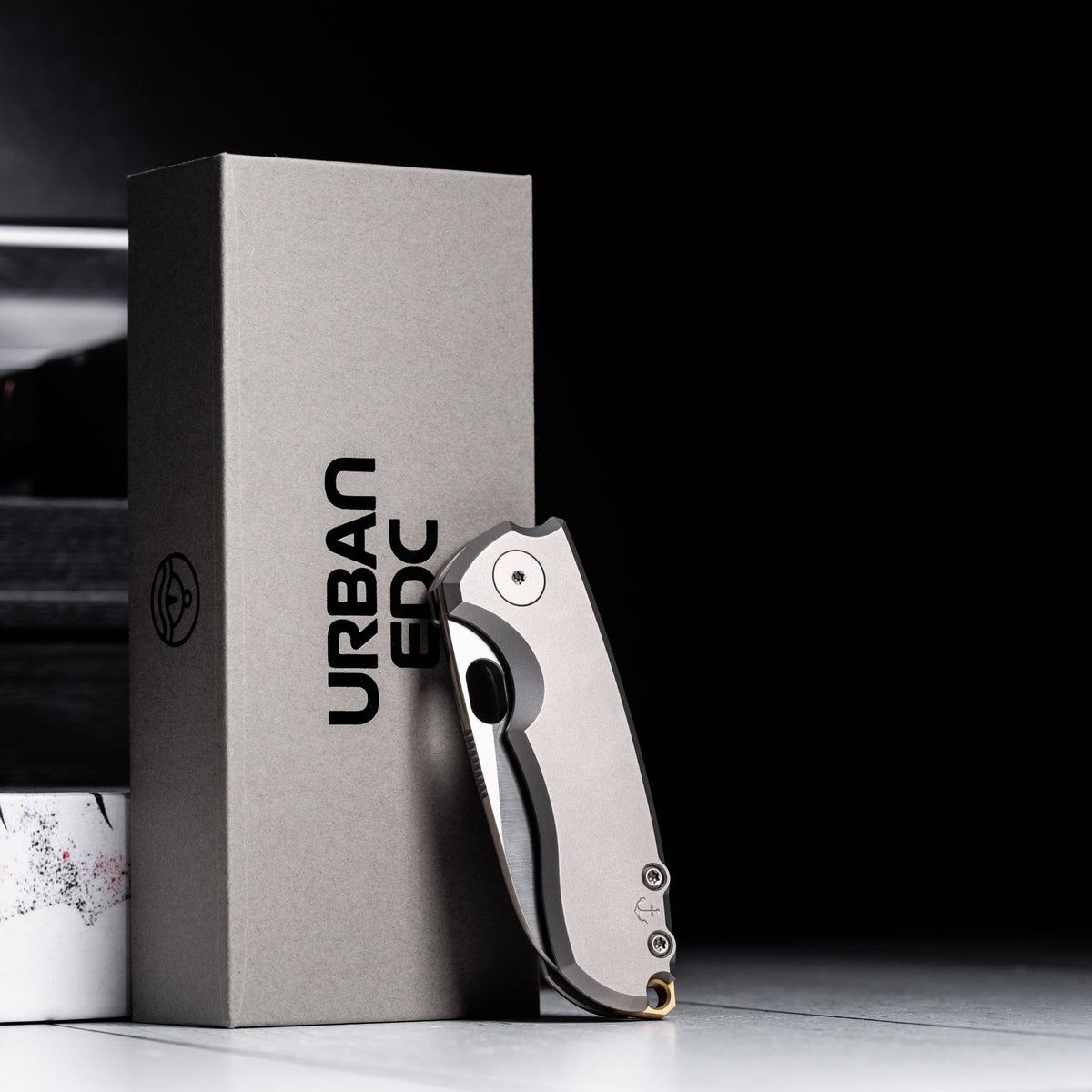 URBAN Jib - Satin Vanax & Titanium Framelock w/ Bronze Backspacer - URBAN EDC®