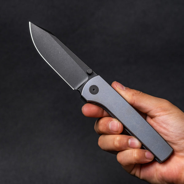URBAN Miso - Blurple Titanium w/ Blackwashed Full Hollow M390 - URBAN EDC®