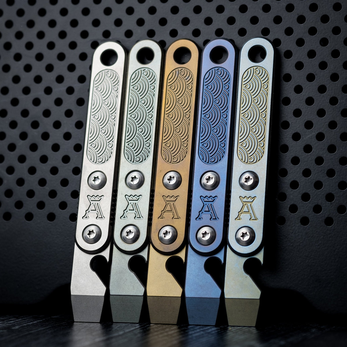 Ansø Knives Astra Prybar - Seigaiha Milled Titanium (Exclusive) - URBAN EDC®