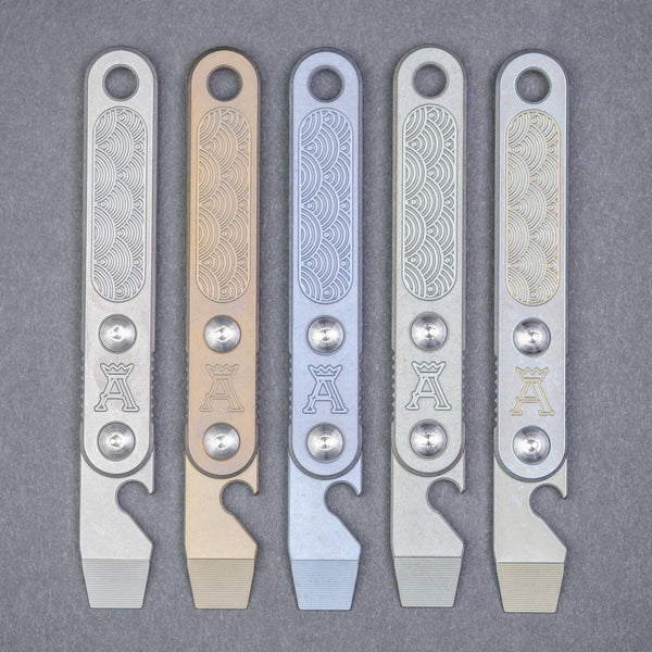 Ansø Knives Astra Prybar - Seigaiha Milled Titanium (Exclusive) - URBAN EDC®