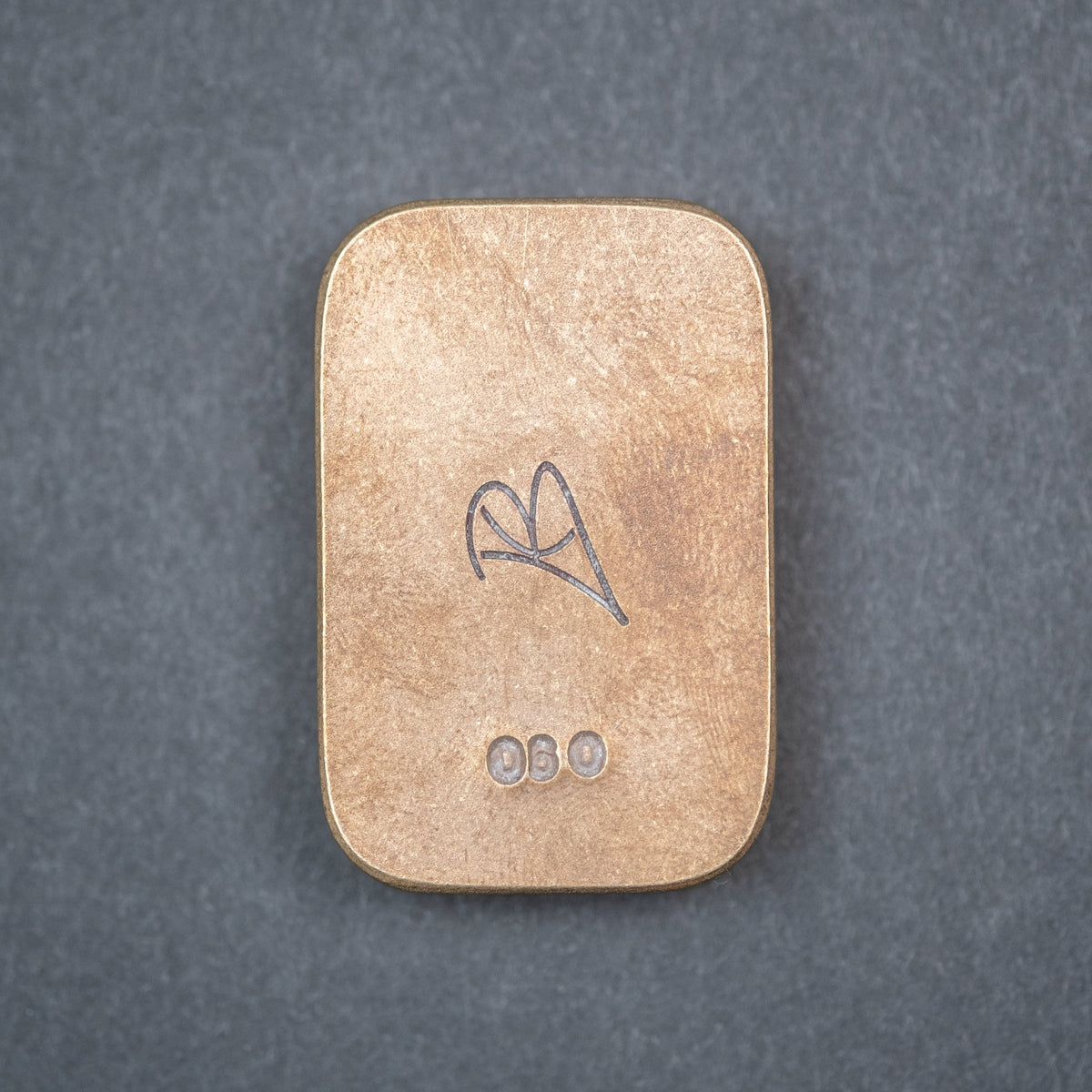 Ben Krein Worry Stone - Bronze w/ Seigaiha V2 Engraving (Exclusive) - URBAN EDC®