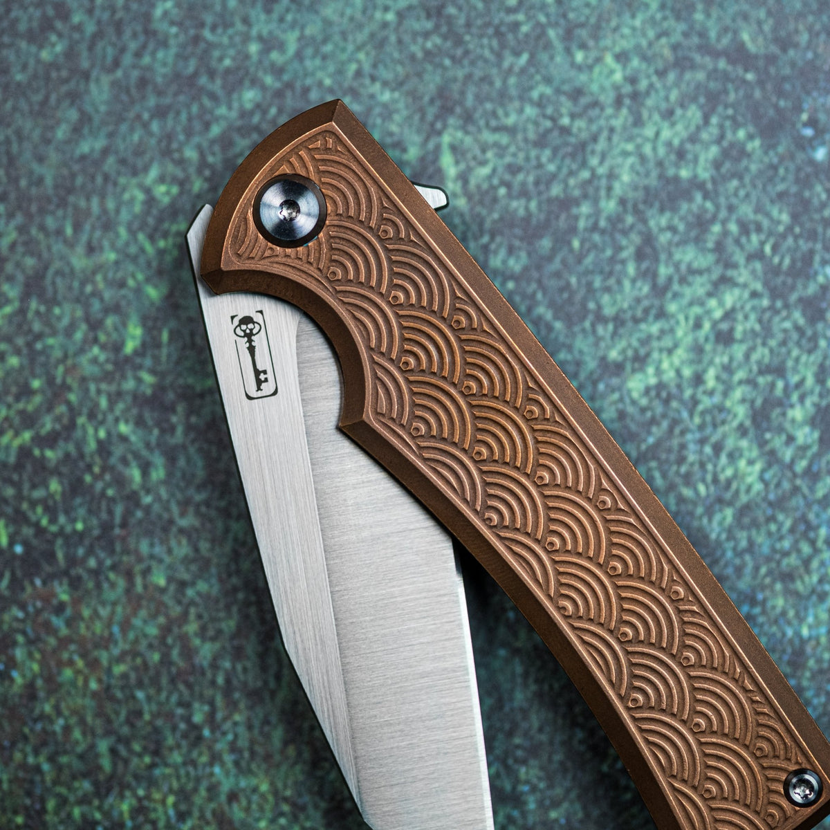 Chaves Sangre Street Wharncliffe - Copper & Titanium w/ Seigaiha Motif (Exclusive) - URBAN EDC®