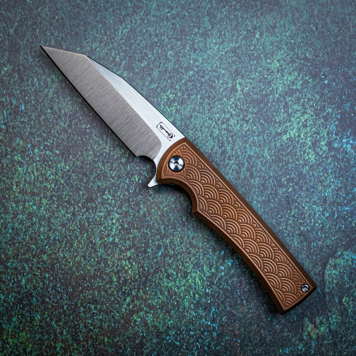 Chaves Sangre Street Wharncliffe - Copper & Titanium w/ Seigaiha Motif (Exclusive) - URBAN EDC®