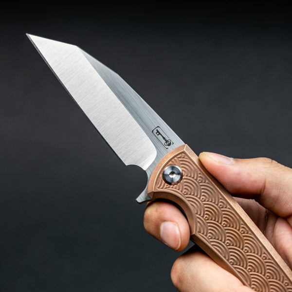 Chaves Sangre Street Wharncliffe - Copper & Titanium w/ Seigaiha Motif (Exclusive) - URBAN EDC®