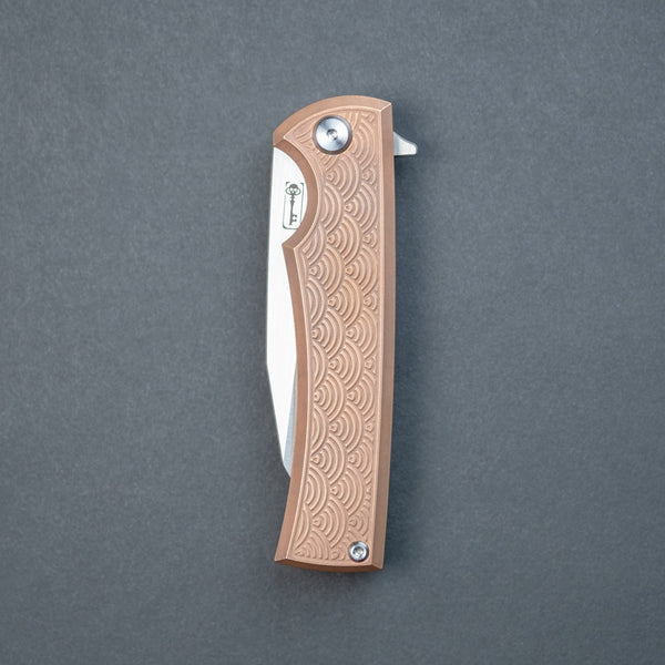 Chaves Sangre Street Wharncliffe - Copper & Titanium w/ Seigaiha Motif (Exclusive) - URBAN EDC®