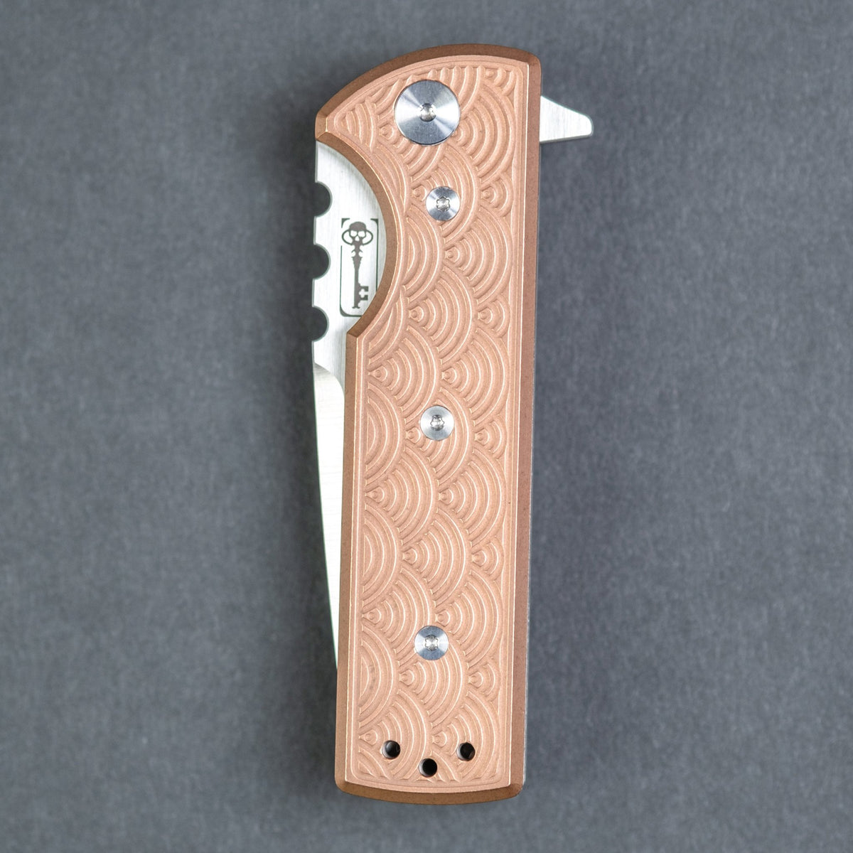 Chaves T.A.K Flipper - Seigaiha Engraved Copper (Exclusive) - URBAN EDC®
