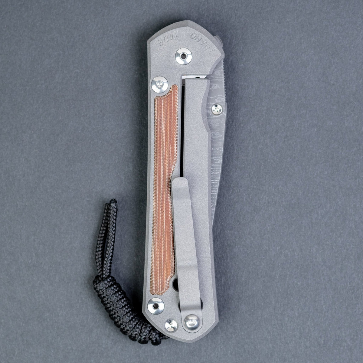 Chris Reeve Large Sebenza 31 Drop Point - Natural Micarta & Ladder Damascus - URBAN EDC®
